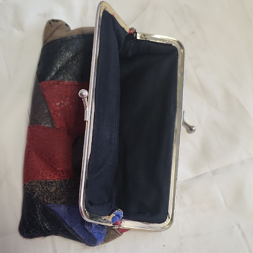 Patchwork Leather Clutch - Multicolor - image 4